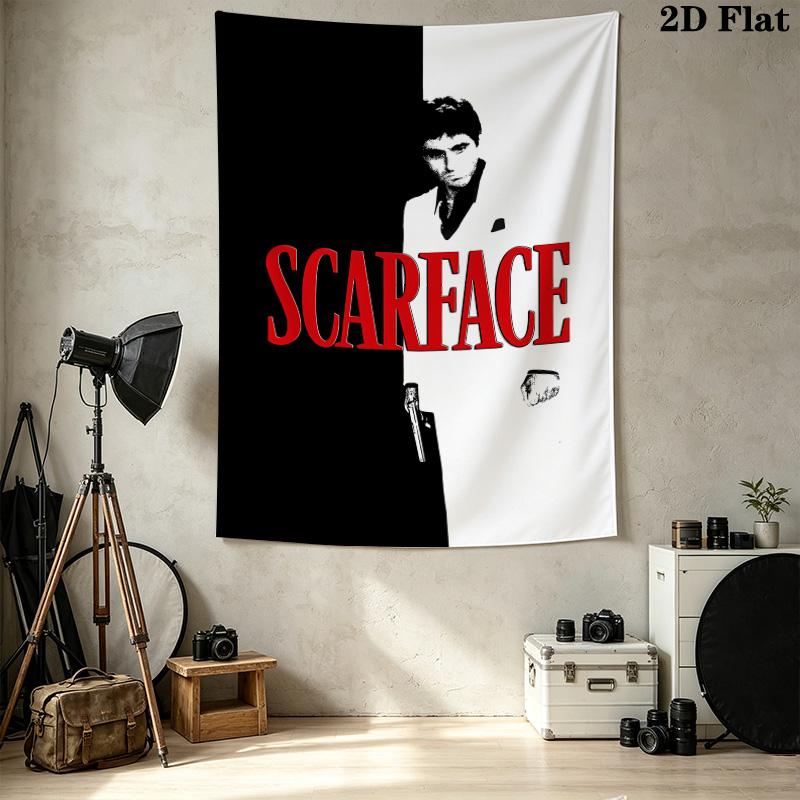 Scarface Wall Tapestry Aesthetic Wall Hanging Printed Fabric Blanket Decorative Tapestries For Bedroom Living Room Home Decor