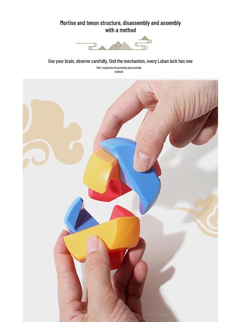 Luban Kongming Lock Puzzle Set: Educational Assembly & Disassembly Toy for Kids