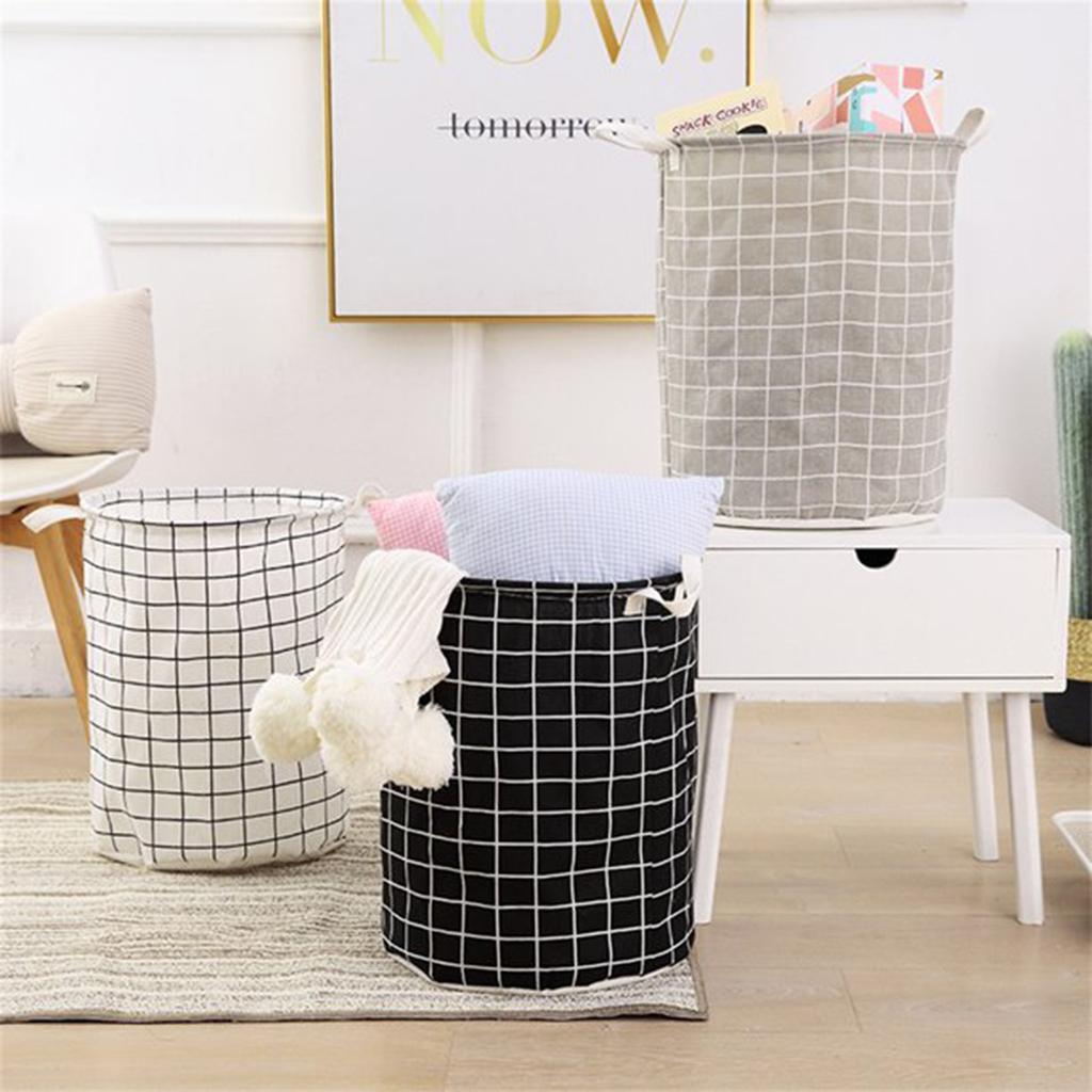Cartoon Foldable Dirty Clothes Cloth Cotton Linen Storage Bucket Animal Toys Waterproof Household Basket Clothes Dirty Clothes Basket
