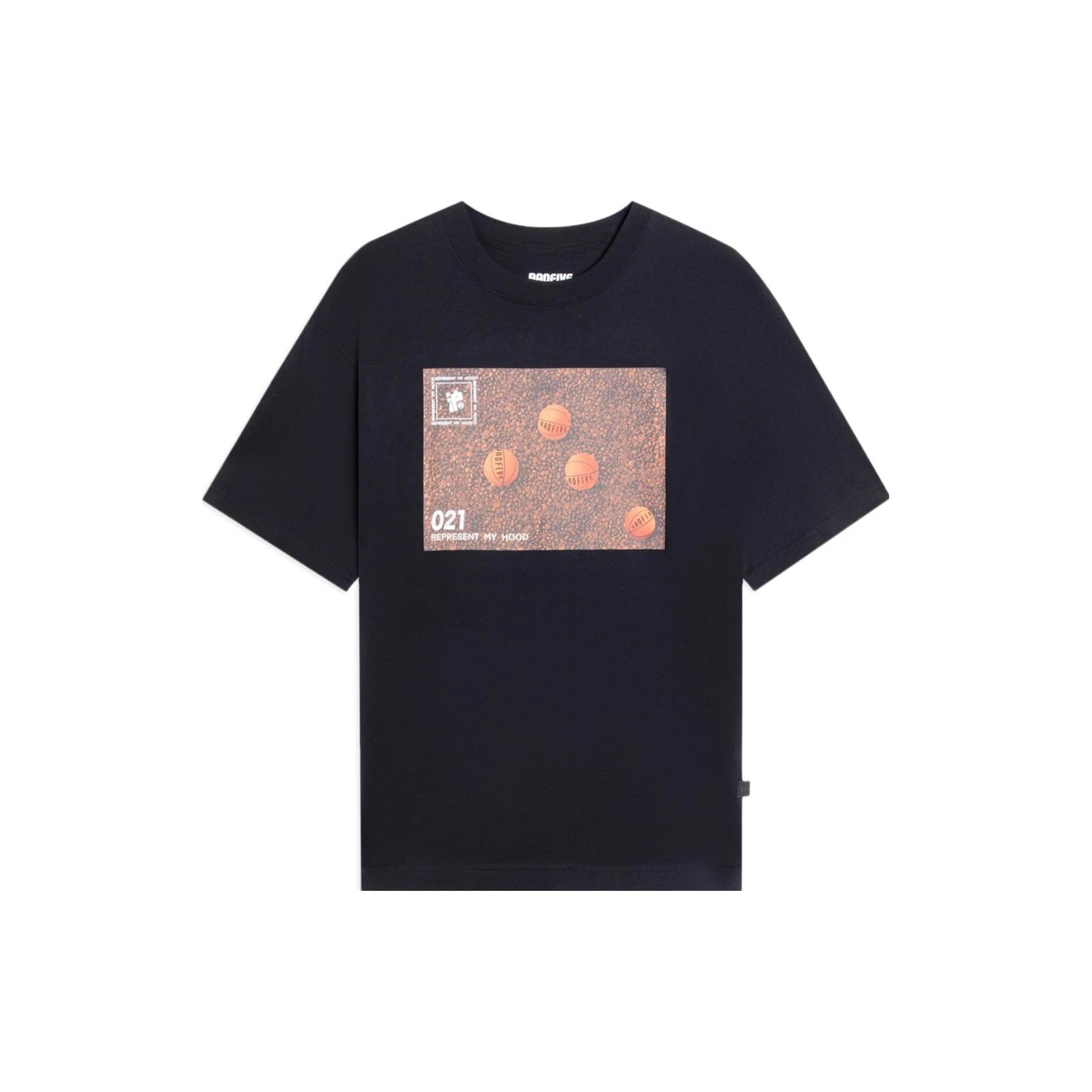Li-Ning Hoops Graphic Loose Fit T-shirt Black Men s AHSSB01-4 L
