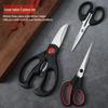 Stainless Steel Kitchen Scissors Set: Multifunctional 3-Piece, Powerful Chicken Bone Scissors, and Handmade Household Scissors