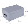 Grey Wooden Storage Box To Decorate | 30 X 20 X 14 Cm | with Lid and Handles