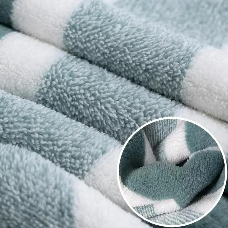 Soft Towel Absorbent Striped Pattern Towel Set Soft Hand Towel Bath Towel Quick Drying Absorbent Towels For Bathroom