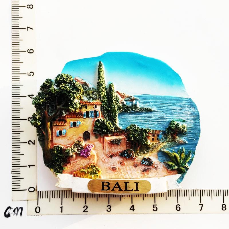 Indonesia Country Fridge Magnets Souvenir Bali Magnetic Stickers Decorative Refrigerator Magnets Creative Resin Handicrafts