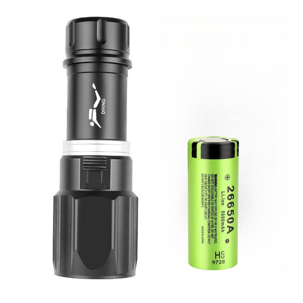 Portable XHP70 Diving Flashlight with High Brightness Convenient Magnetic Switch Amphibious Professional Diving Flashlight