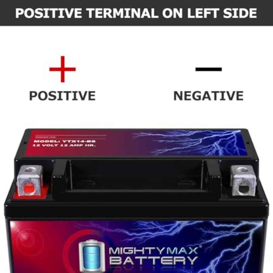 YTX14BS Battery for Honda TRX450ES Foreman ES 4x4 19982001 Dual Pack with High Performance and LongLasting Power for OffRoad AT