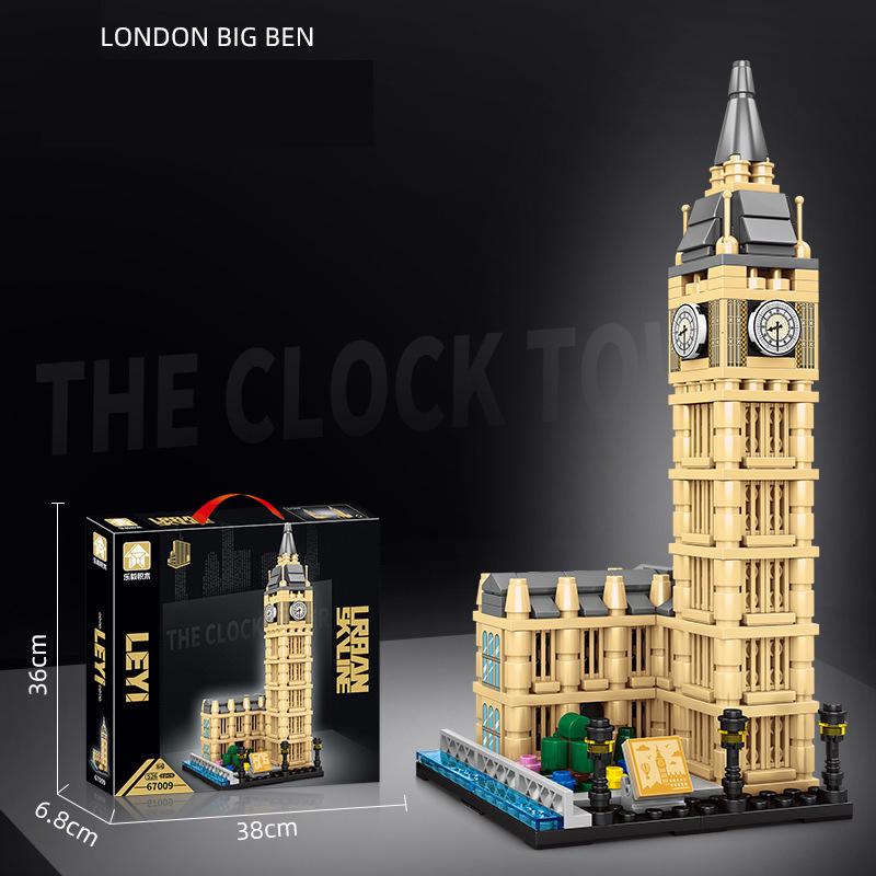 TOYLINX Building Blocks Architectural Model Set Landmarks Canton Tower Arc De Triomphe Big Ben Oriental Pearl Tower for Kids