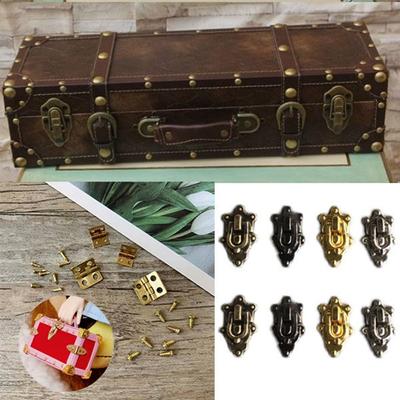 Cerradura Manual de Maletero de Equipaje Casa de Muñecas Artesanía de Metal Caja Estuche Esquina Protector de Maleta Bolsas de Muñeca Piezas