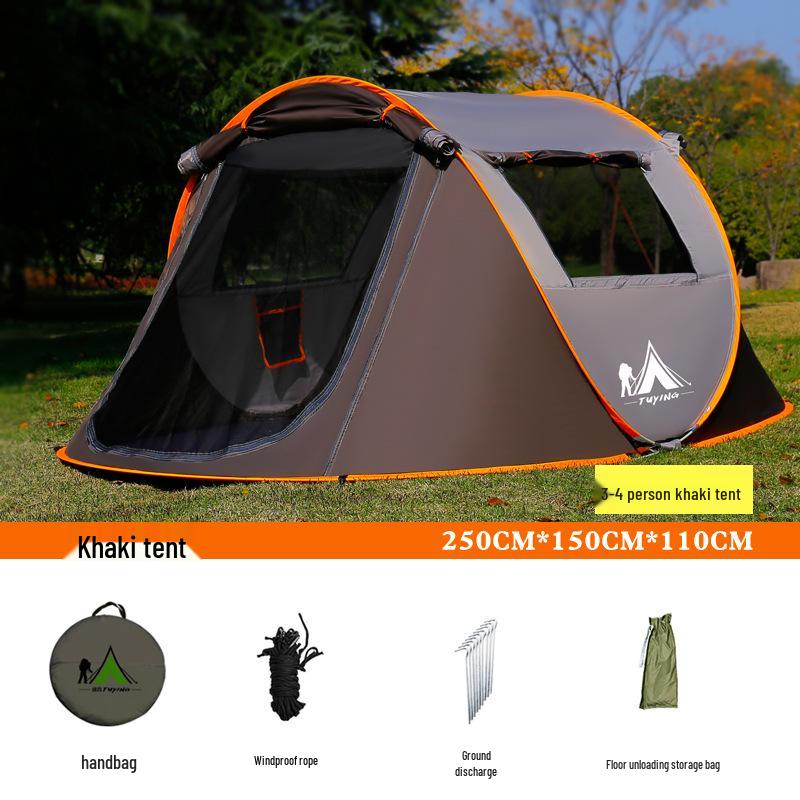 

Portable Pop-up Tent: Quick-Open, Folding, Sunshade & Rainproof for Camping & Beach As shown