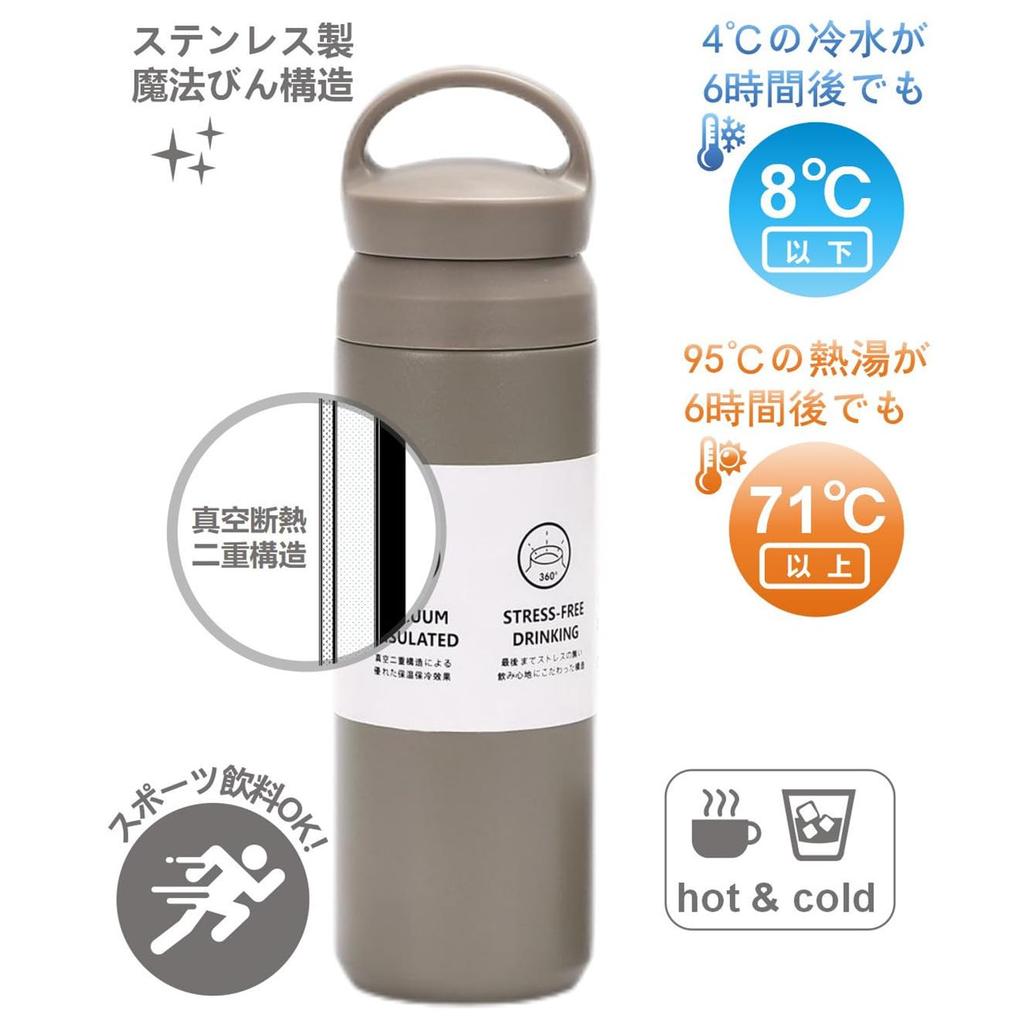 Magpottle Vacuum Insulated Water Bottle with Handle, Dishwasher Safe, 350ml and 500ml Capacity, Easy To Carry, Easy To Clean, Keeps Drinks Hot and