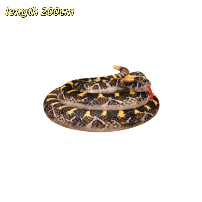 Simulated Snake Plush Toys Rattlesnake Python Green Snake Stuffed Doll Fun Prank Toys Collection Home Decor Toys Birthday Gifts
