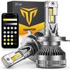 Smart H4 Light Bulb, 0-75000LM 1500% Super Brighter, App-Controlled Dimming & Color Temperature, 3000K Yellow To 6500K Cool White For Bluetooth