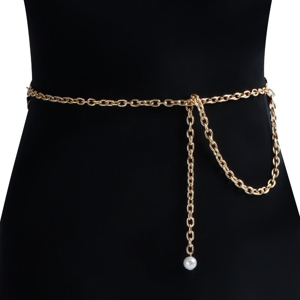 Vinrage Multilayer Pearl Waist Chain Heart Rhinestone Floral Belly Chain Tassel Elegant Dress Waistband Photoshoot