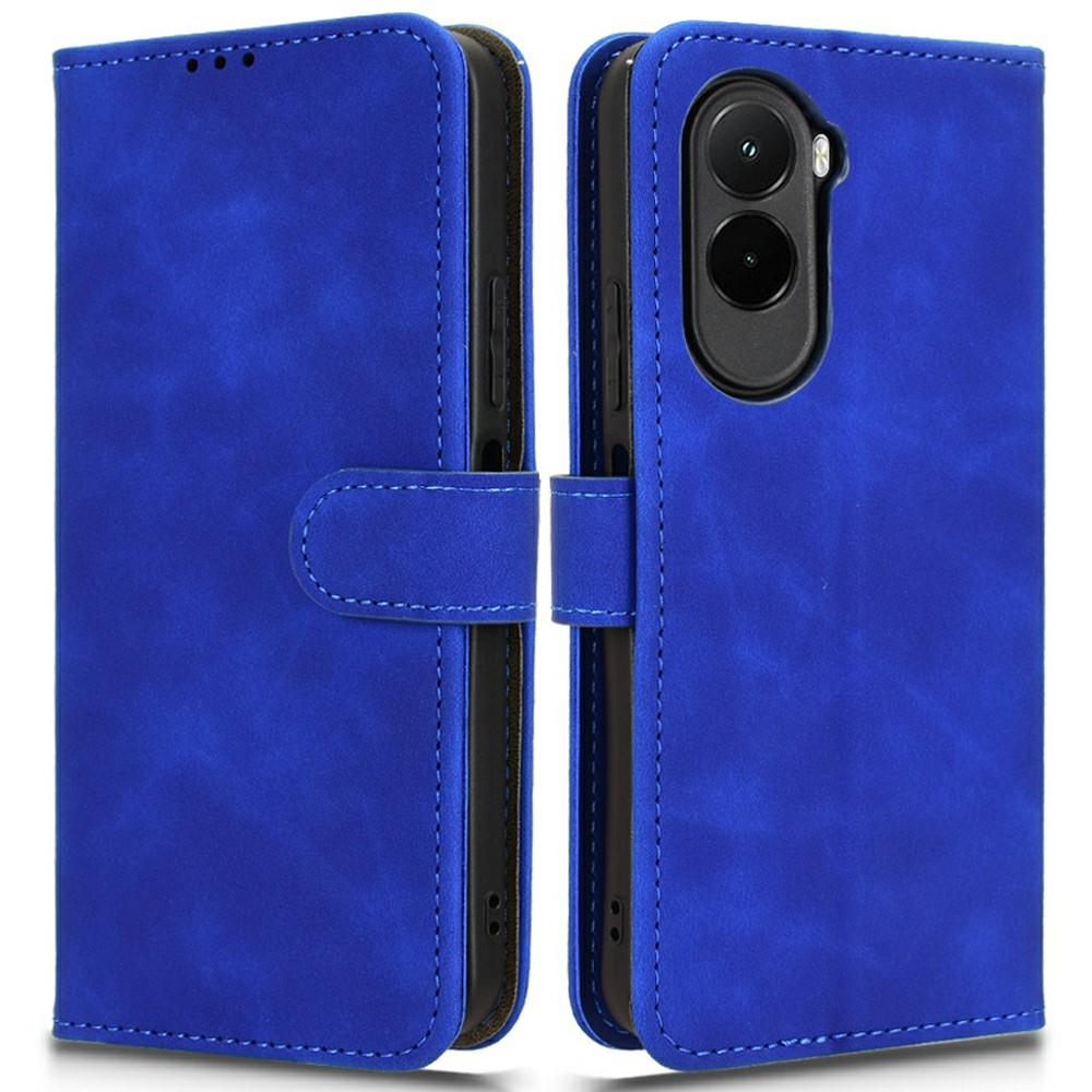 For Xiaomi Poco M7 4G (EU) (171mm) Leather Case Skin Feel Anti Drop Wallet Flip Phone Cover