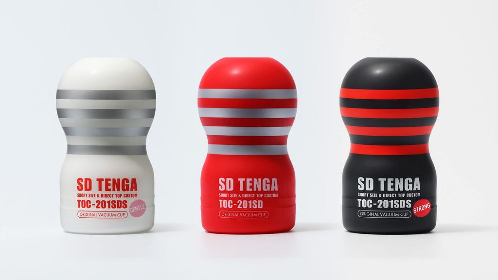 TENGA New SD TENGA Original Vacuum Cup Short Deep 1 Piece Red Female, Type, Penetration, (x 1)