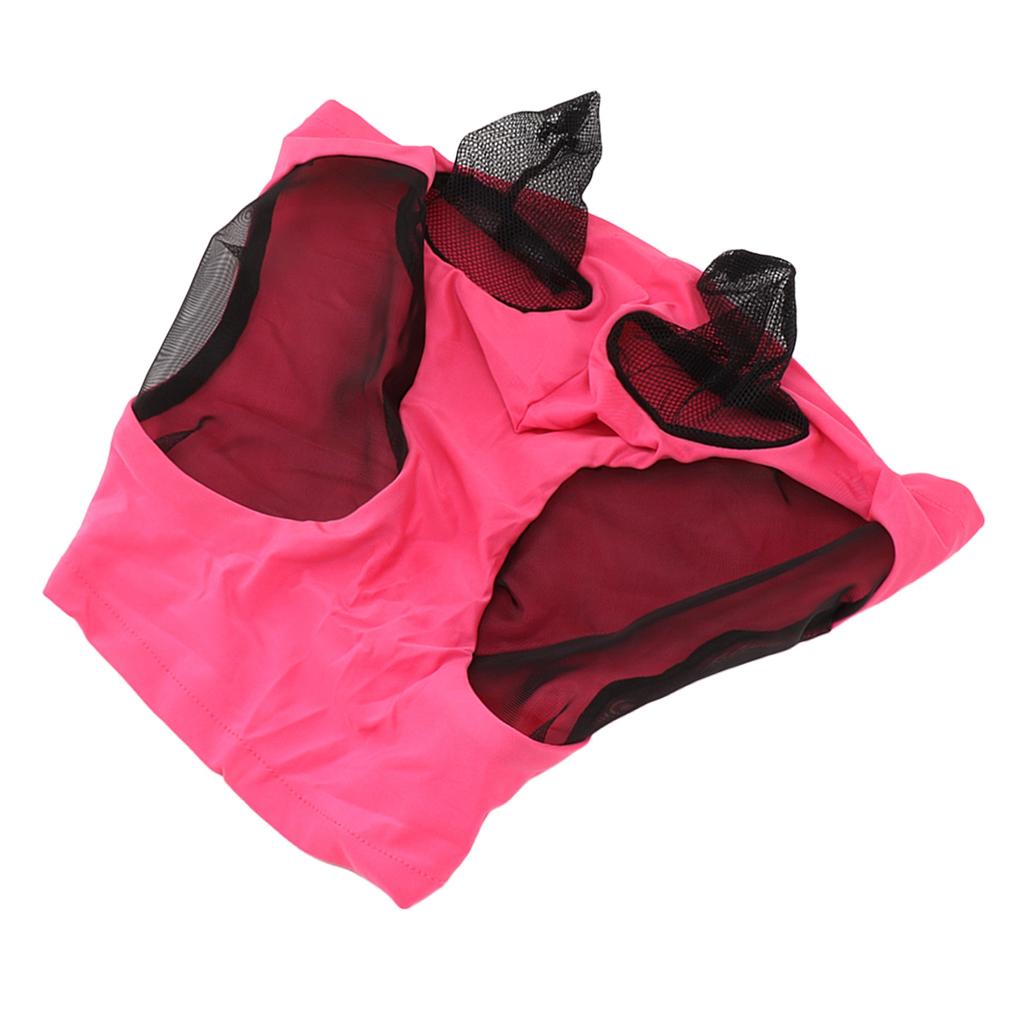 Pferde-Fliegenmaske aus Mesh, atmungsaktiv, elastisch, für Pferde, mit Ohrenschutz, Reiten