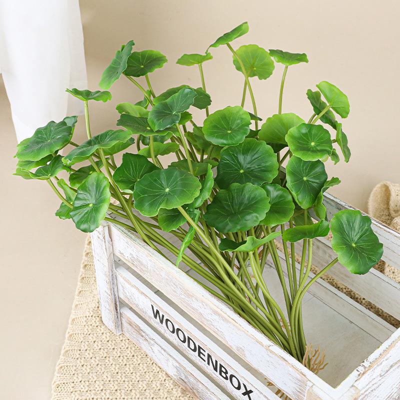 

1PC Artificial Plants 18 Heads Green Leaf Home Office Decor Fake Bonsai Plants Lotus Leaf