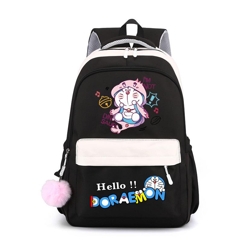 New Animation Peripheral Doraemon School Bag Backpack Cartoon Backpack Large Capacity Student School Bag Stationery