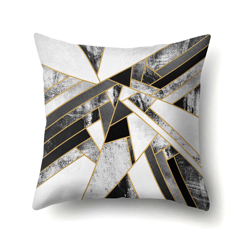 Polyester Pillow Case Automobile Decoration Home Printed Pillow Case Waist Cushion Cover Car Cushion Head Cushion Cover