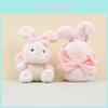 Adorable Plush Bunny Keychain With Bow Cute Rabbit Doll Bag Charm Soft Toy 17cm