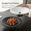 New High-legged Fruit Plate Light Luxury Plastic Dried Fruit Plate Large Capacity Drain Tray Fruit Display