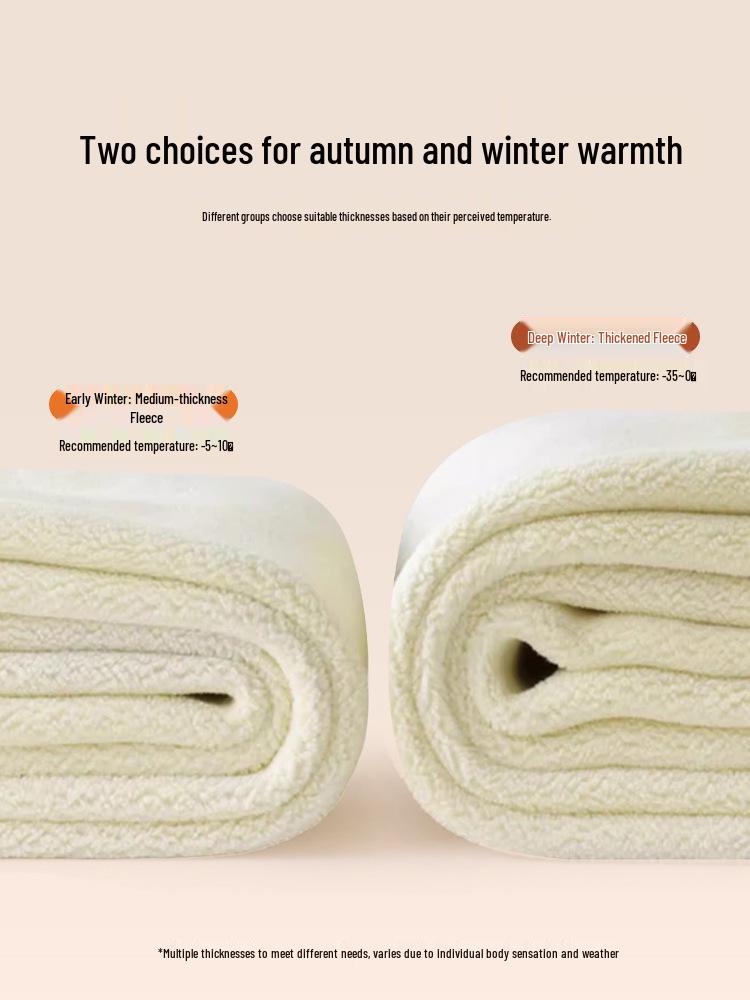 Women's Slimming Extra Thick Lambswool Cotton Pants - Warm Velvet, Non-Bulky, Perfect for Autumn and Winter.