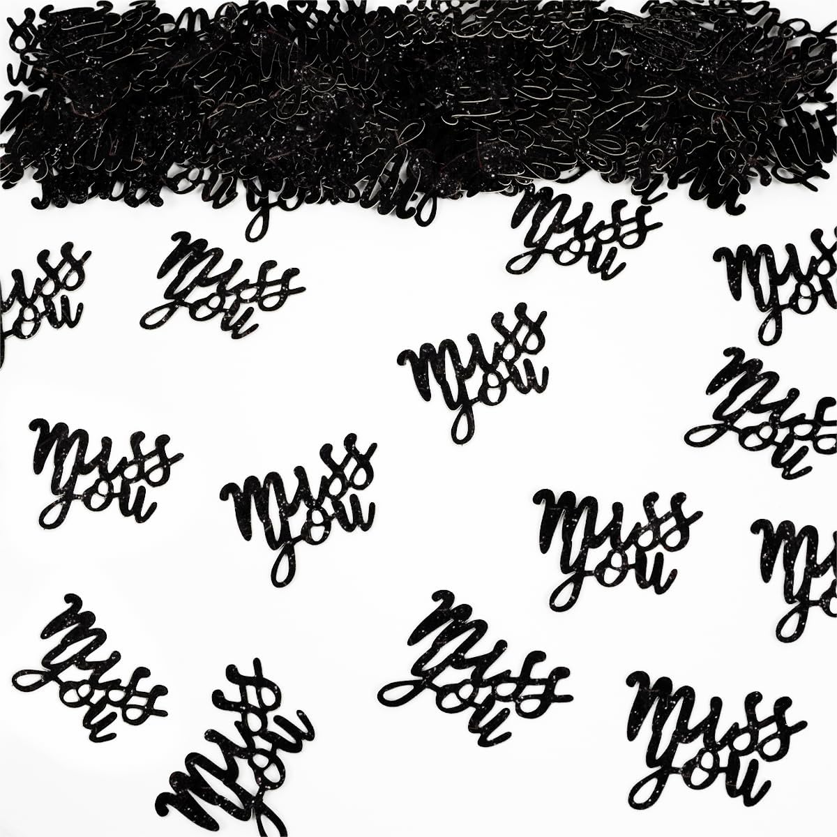 Miss You Glitter Confetti for We will Miss You Retirement Party Table, Goodbye Going Away Party Decorations Farewell Confetti Decorations Office Work