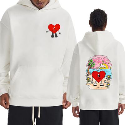 Rapper Bad Bunny Un Verano Sin Ti Double Sided Graphics Hoodies Men Women Harajuku Fashion Sweatshirt Unisex Fleece Pullovers