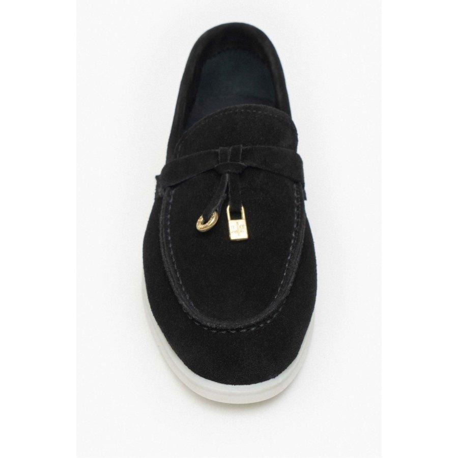 Mocasini de dama din piele intoarsa autentica