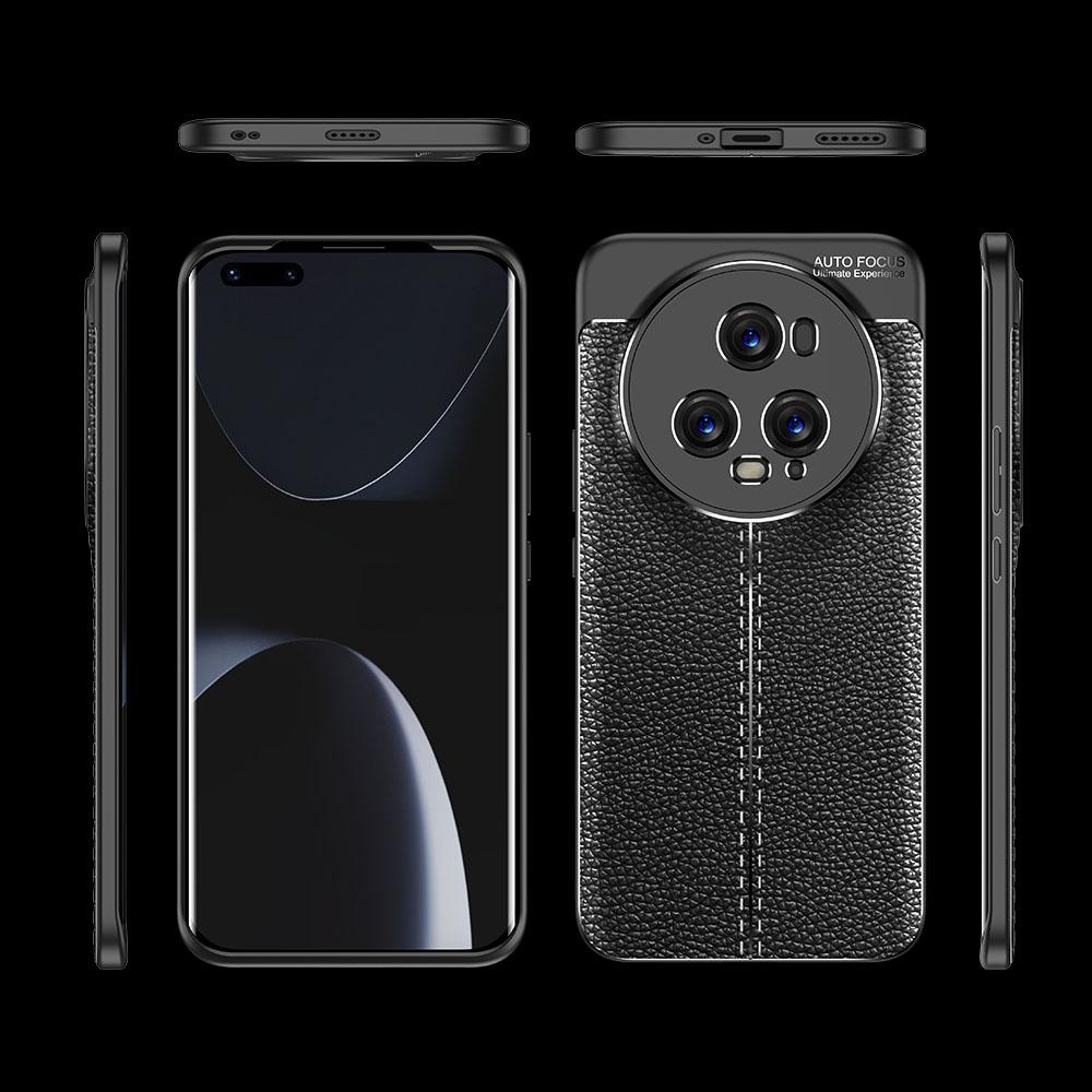 Litchi Texture Slim Case for Honor Magic5 Pro Anti-Drop TPU Phone Cover