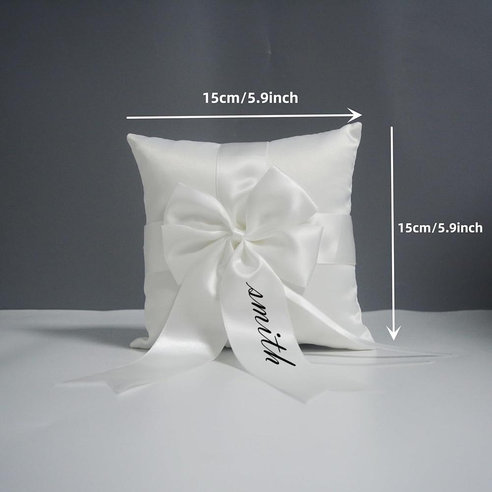 Custom Wedding Ring Pillow Smith Ring Bearer Pillow Proposal Ring Bearer Holder Wedding Party Ceremony Bridal Shower Engagement