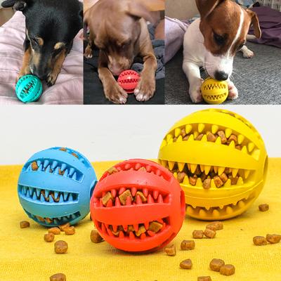 5/6/7Cm Toys for Dogs Rubber Dog Ball For Puppy Funny Dog Toys For Pet Puppies Large Dogs Tooth Cleaning Snack Ball