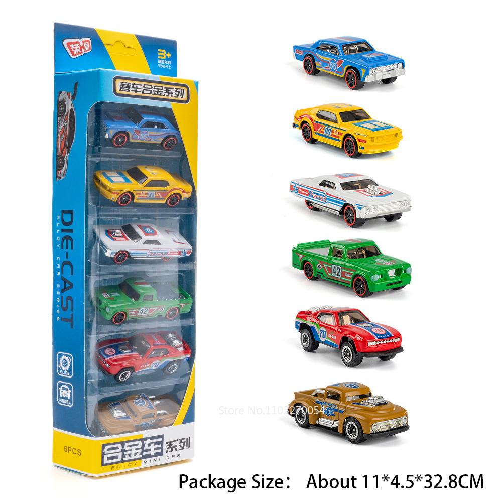 1:64 Vintage Car Alloy Diecast Racing Cars Series Miniature Model Toys Rubber Tires Sliding Forward Vehices Boy Gifts Collection