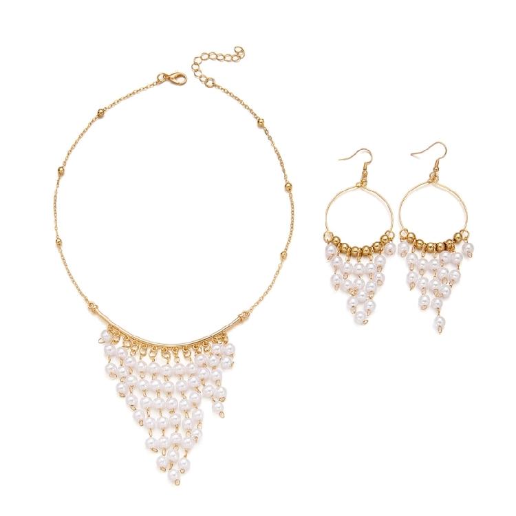 

Practical Unique Jewelry Set Delicate Charm Necklace and Pendant Earrings Alloy Texture Suitable for Daily Party Wear 1