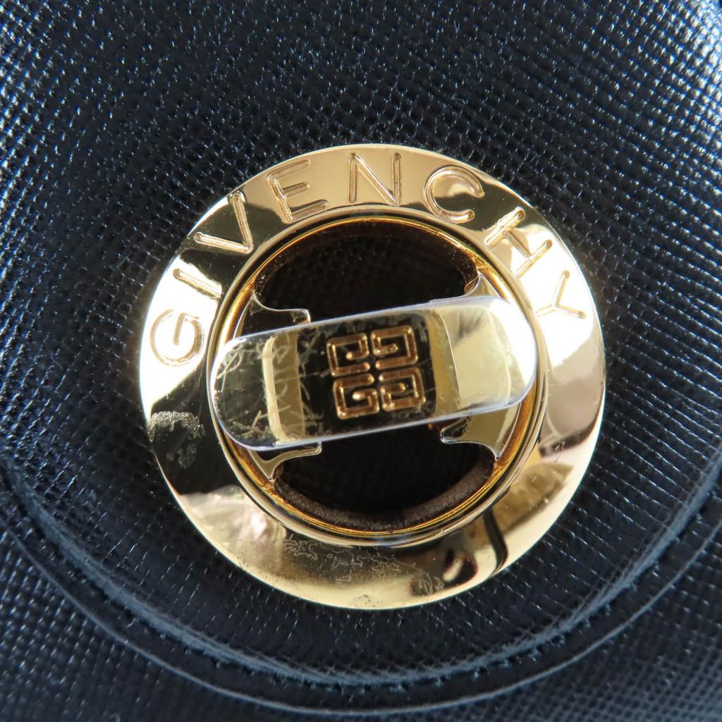 Ótima Bolsa GIVENCHY com Fecho de Giro Bolsa de Viagem de Couro couro preto Feminina Usada