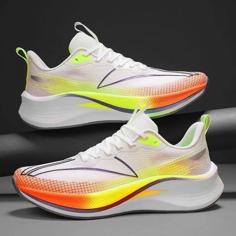 Men's Spring Running Shoes, Fly Knit Breathable Mesh Athletic Sneakers, Stylish Couple Casual Travel Shoes for Men & Women