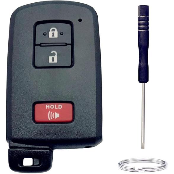 Key Fob Shell Replacement for 2017 2018  Toyota Highlander Avalon Camry Corolla RAV4 4 Button Car Keyless Entry Remote Control Key Fob Case Cover