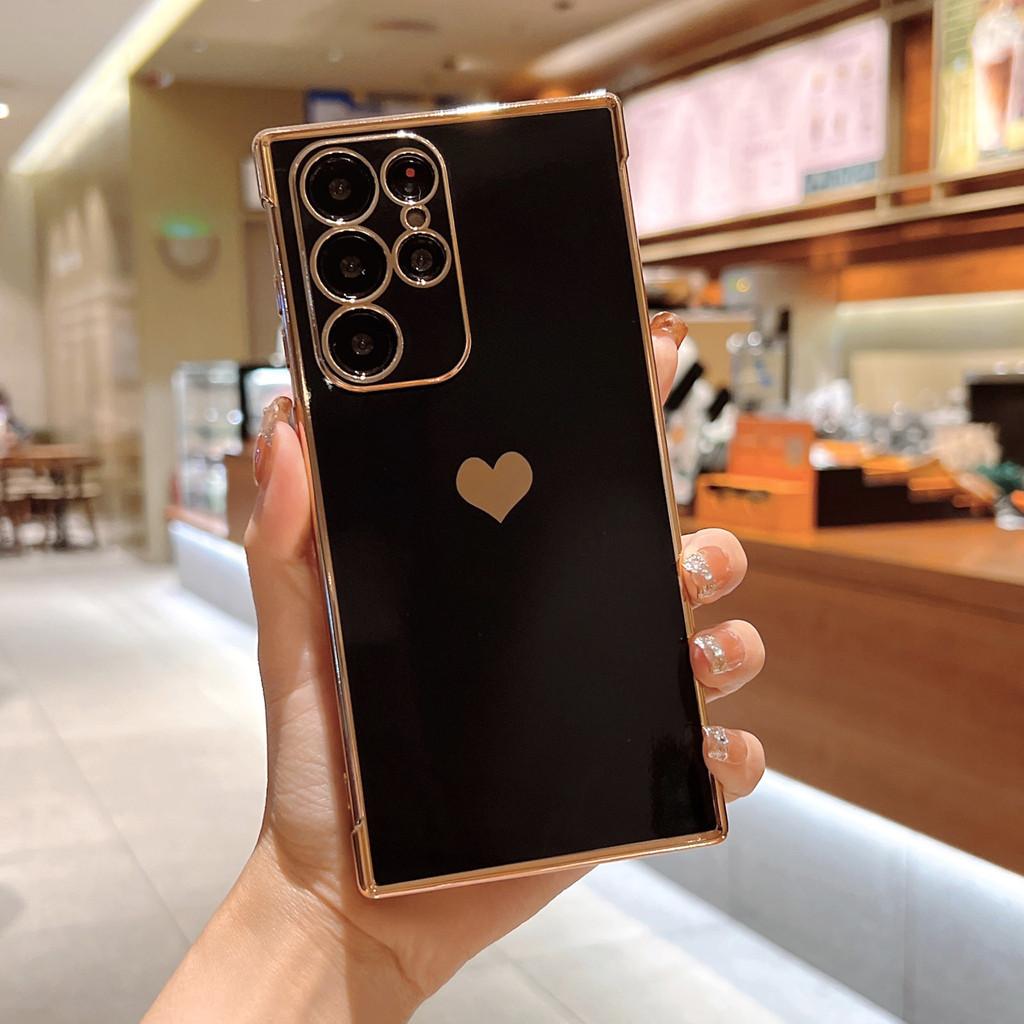 For Samsung S25 Solid Color Silver Heart Pattern Tpu Slim Phone Case Protective