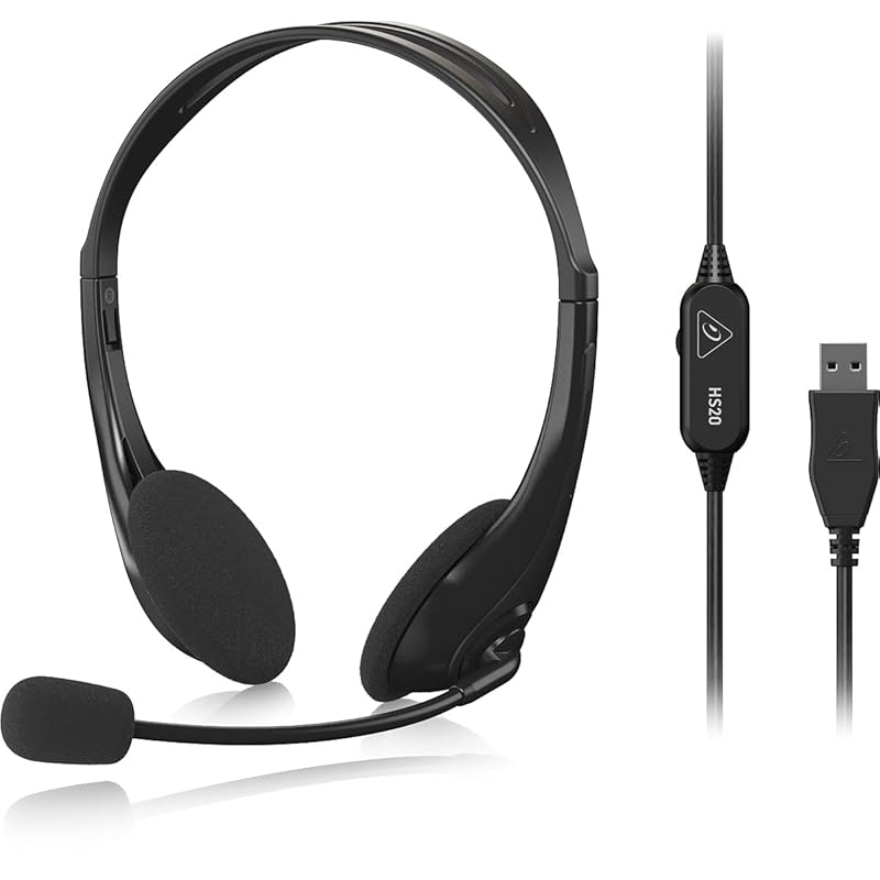 

Behringer usb headset stereotype Equipped with dynamic driver Volume/mute control HS20