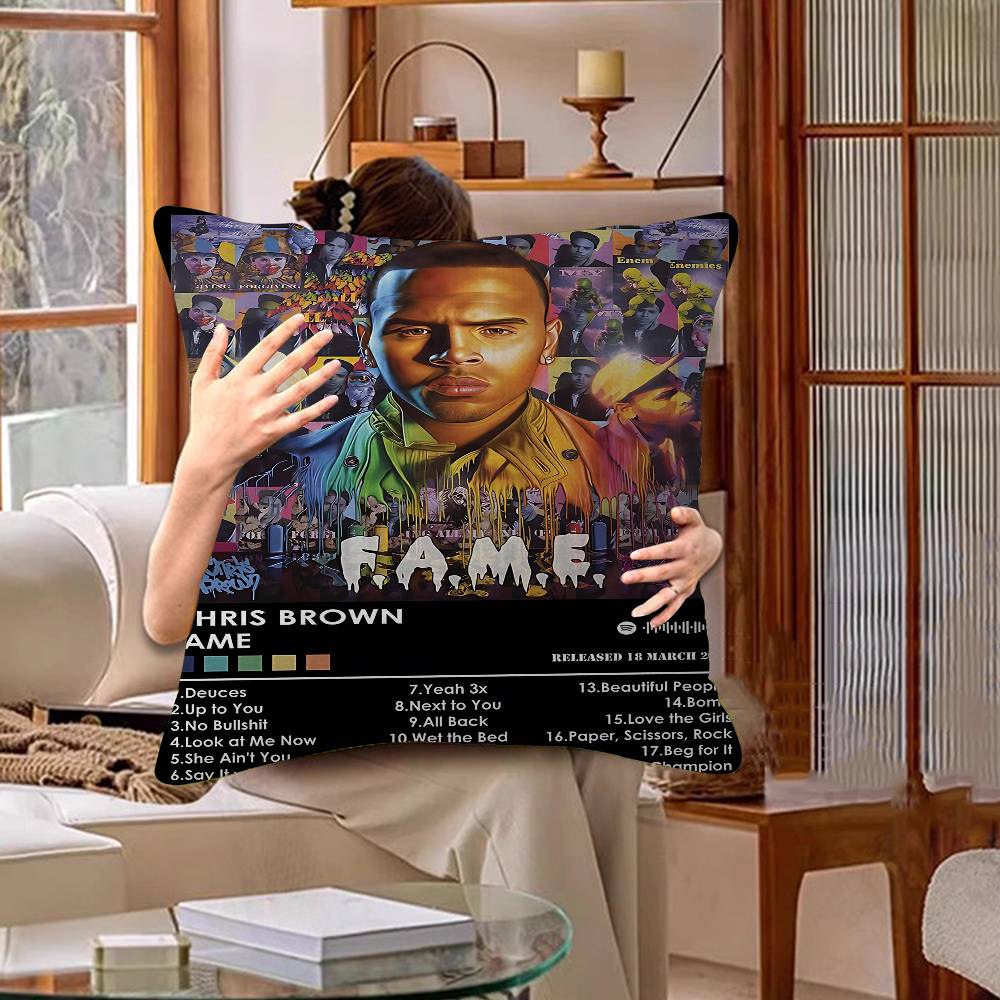 CChris BBrown Rapper Pillow Anime Pillow Sofa Bed Head Pillow Cover Cushion Cover X Cm Fashion