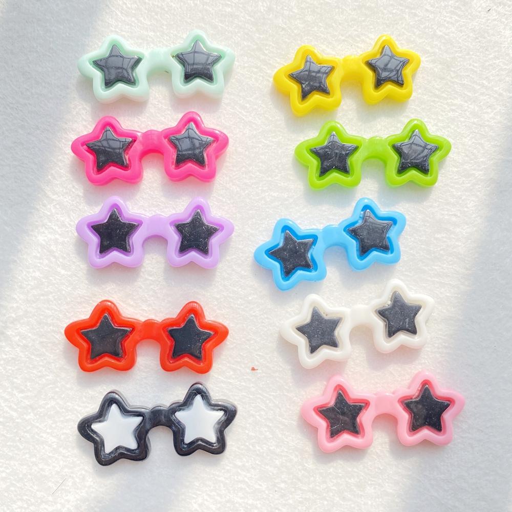 20PCS Resin Colorful Cartoon Star With Small Eyes Flat back Stone Scrapbook DIY Home Decor Jewellery Accessories Crafts