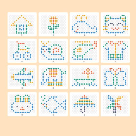 1 set Cartelă magnetică Planșă de desen cu pix Punct Piese de șah Forma Artă Iepure Educație timpurie