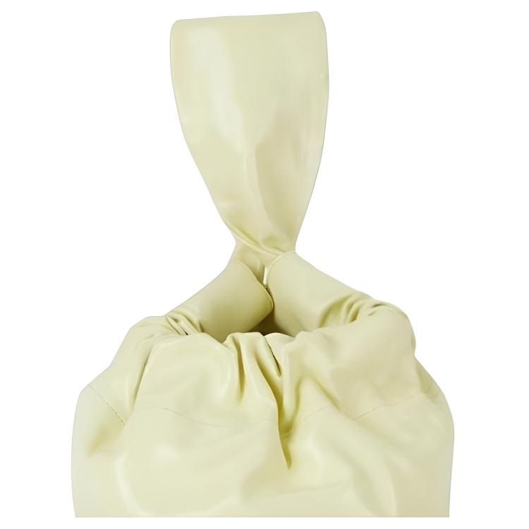 Jil Sander Solid Color Pleated Design Calfskin Tote Bag Medium Women handbags Yellow J07WD0070P5634742