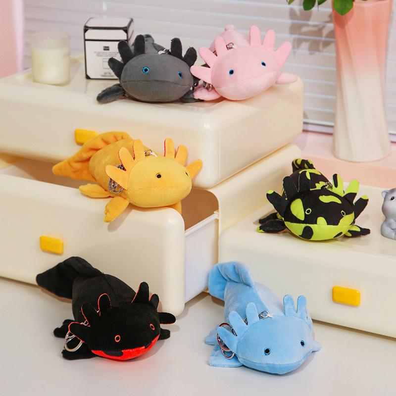 1pc 23cm Cartoon Salamander Plush Doll Pendant Backpack Keychain Children's Pillow Lovely Toy Gift Home Decoration Birthday