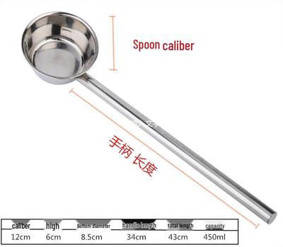 Naijiang 304 Edelstahl Schöpfkelle mit langem Griff