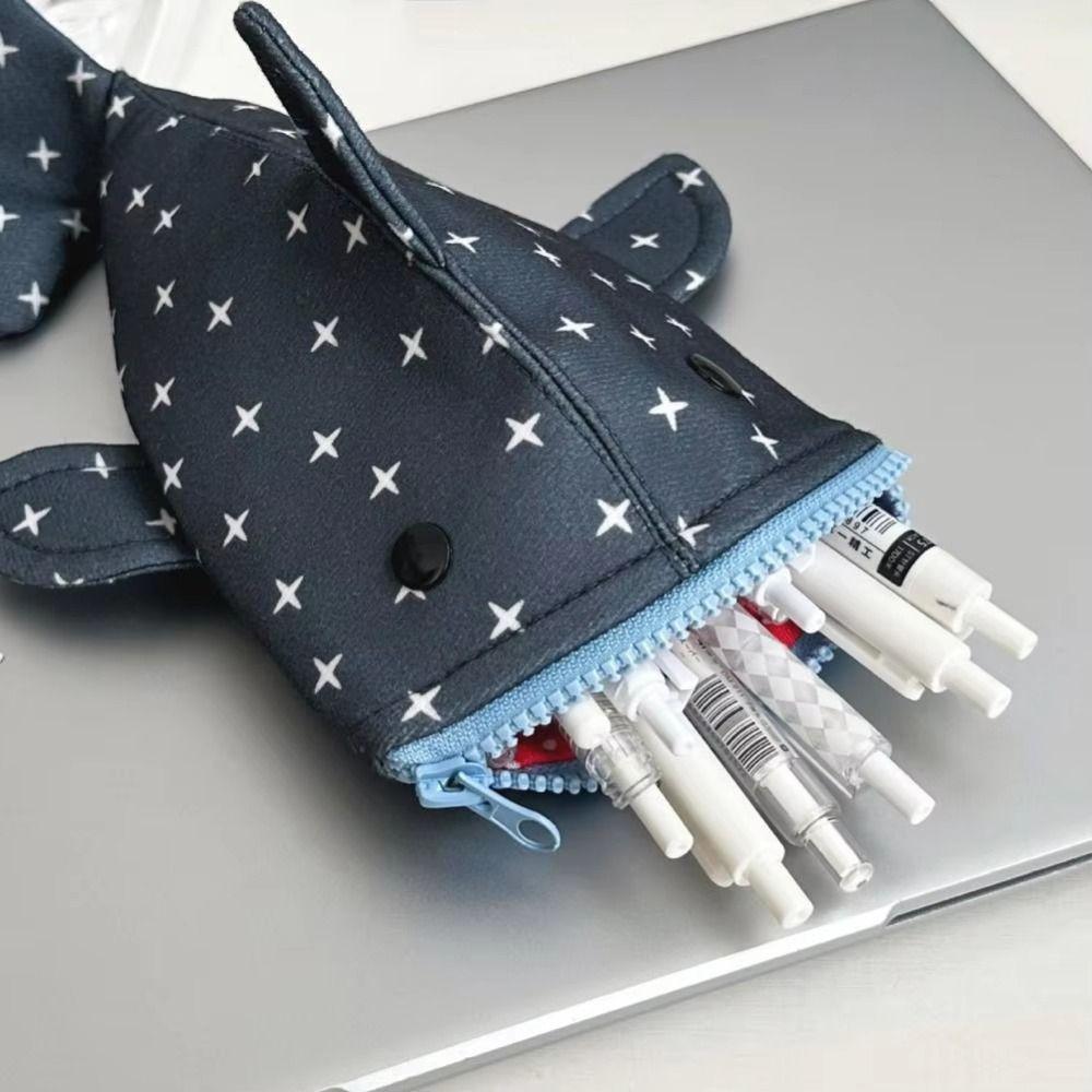 Large Capacity Pencil Pouch Lightweight Pencil Holder Animal Stationery Pouch Student Stationery