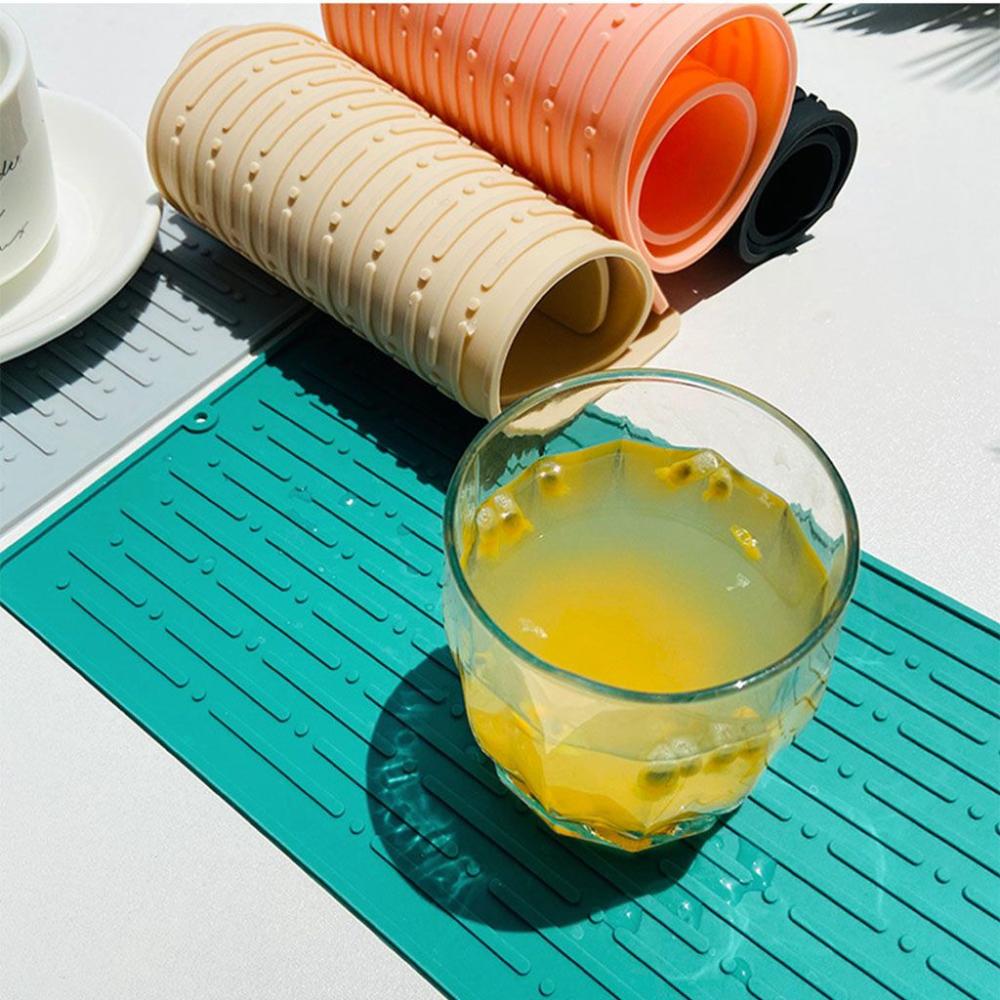3 Sizes for Counter Draining Durable Heat Resistant Dish Mat Place Mat Cushion Pad Drying Pad