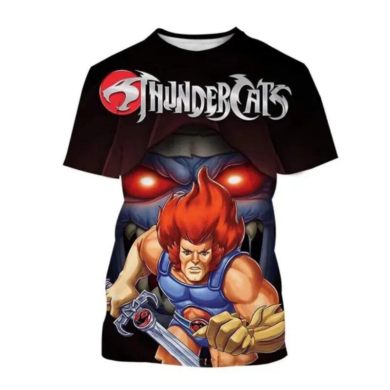Summer Thundercats 3D Print T-Shirts Anime Streetwear Men Fashion Short Sleeve T Shirt O-Neck Male Tees Tops Clothing