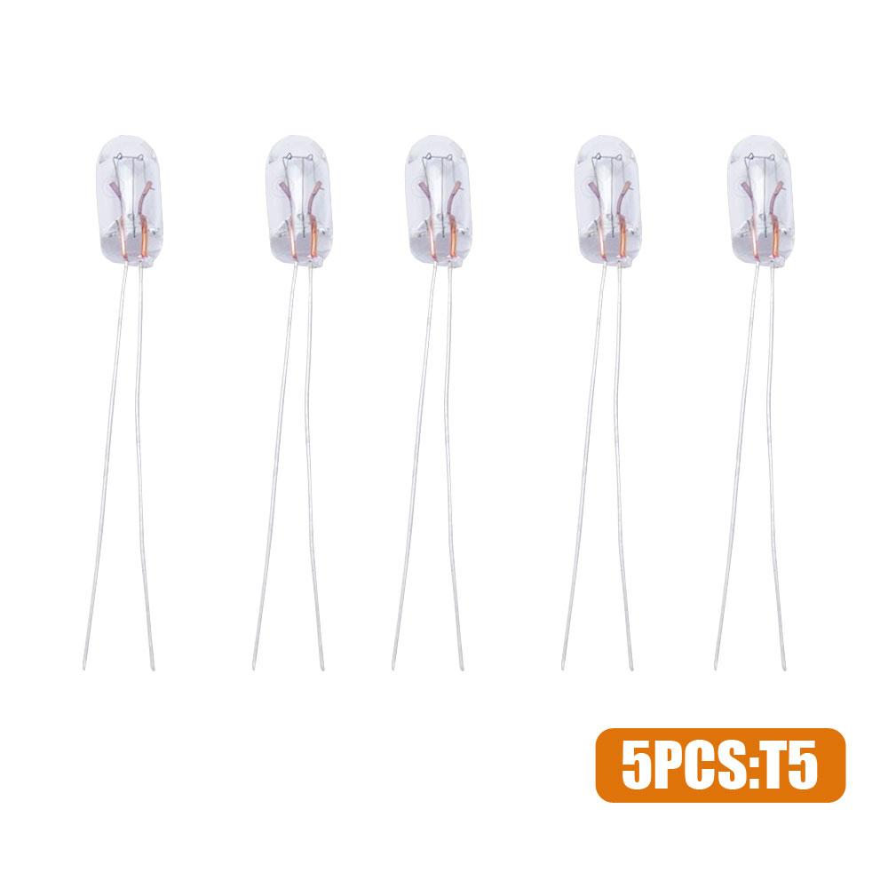 

5pcs Universal Auto trument Bulbs Car Gear Indicator Light Dashboard Light T3 T4 T5 12V Car Signal Lamp Car Light Accessory C-T5