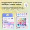 Languo Watercolor Palette Set 16 Colors Mini Portable Solid Watercolor Pigment Set Travel Paint Palette For Painting Writing